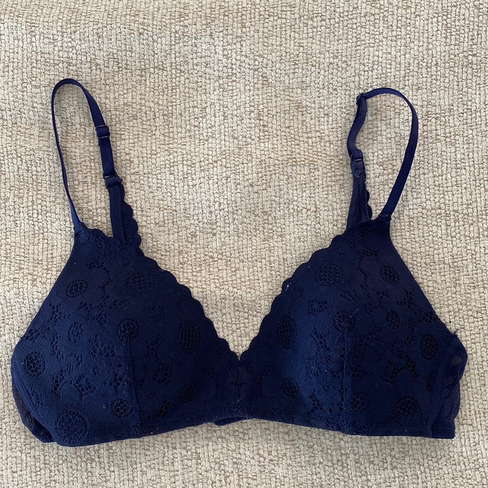 Aerie Blue Lace Bralette 34C